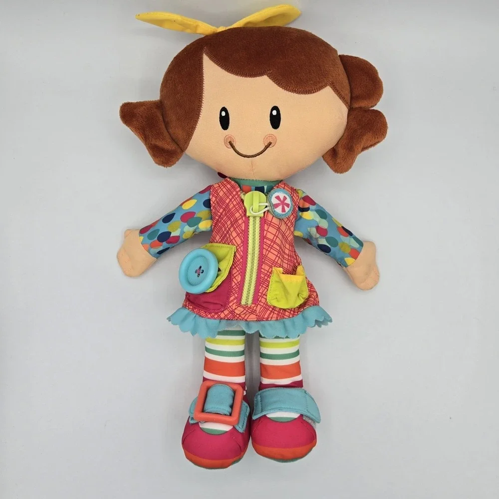 Hasbro Playskool Dressy Kids Girl‎ Soft Doll B1727 Activity Learn To Dress 14 in